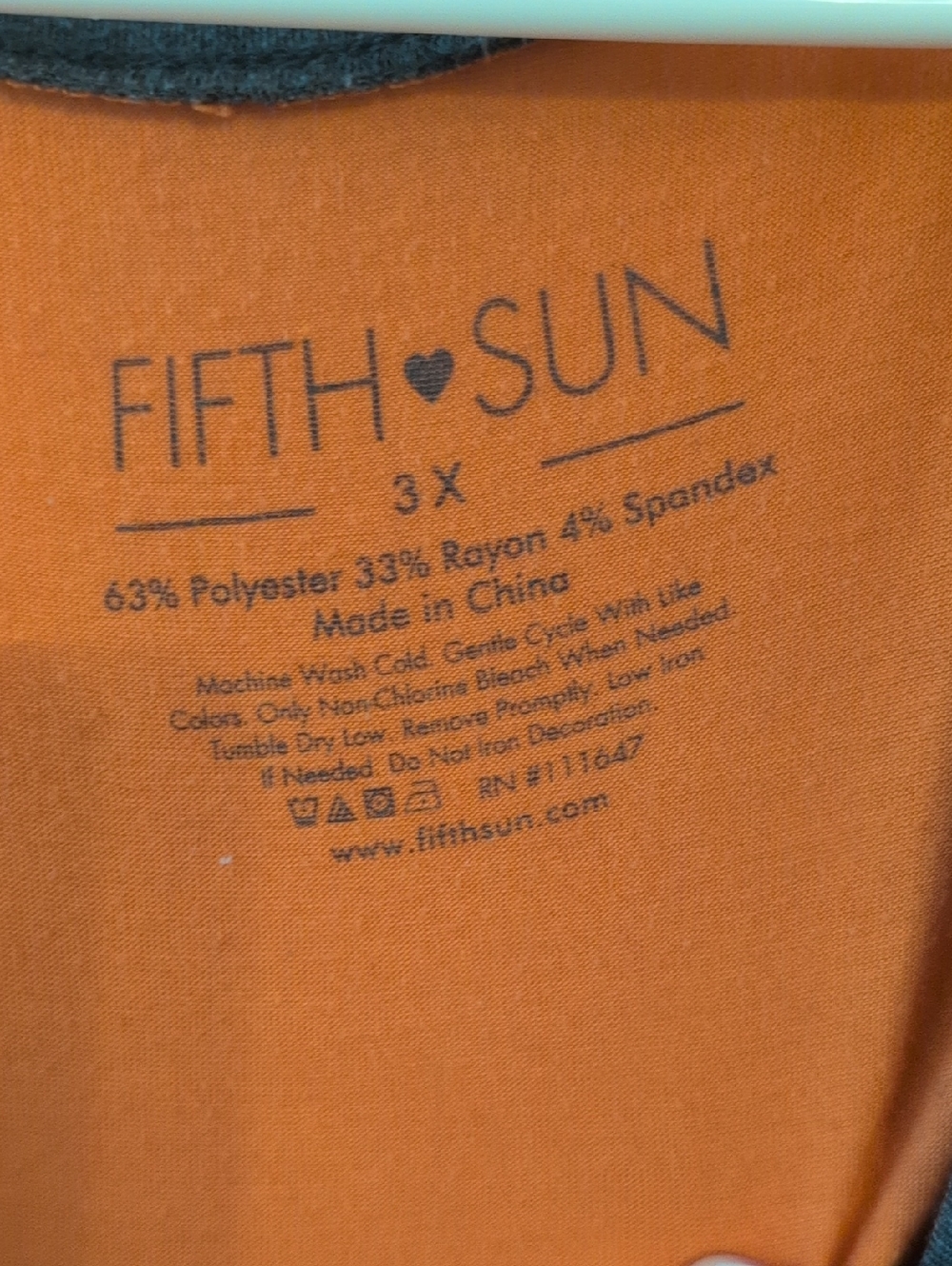 Fifth Sun Orange & Gray Women's Pumpkin Face Raglan Tee - Picture 4 of 5